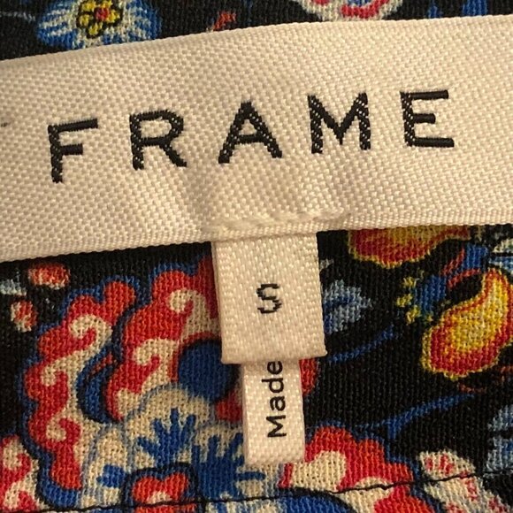 FRAME Floral Print One Shoulder Top Size S EUC - Picture 7 of 13